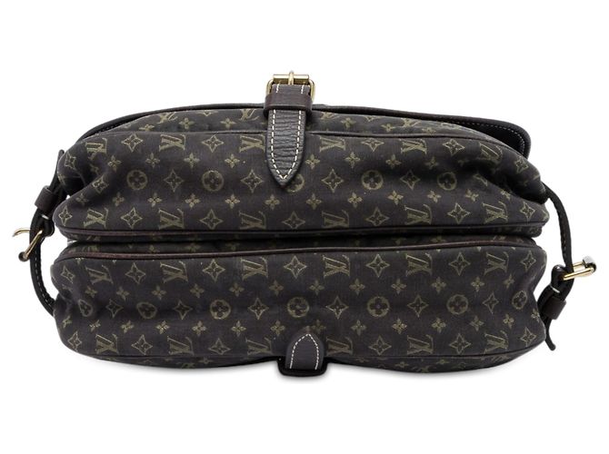 Borsa a tracolla Louis Vuitton Monogram Mini Lin Saumur 30 Marrone - vista 3