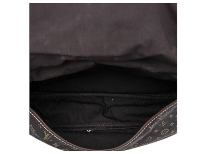 Borsa a tracolla Louis Vuitton Monogram Mini Lin Saumur 30 Marrone - vista 4