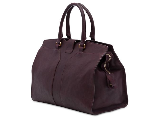 Borsa Cabas Chyc Medium in pelle rossa Saint Laurent Rosso - vista 2
