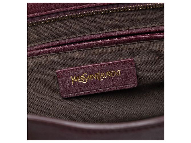 Borsa Cabas Chyc Medium in pelle rossa Saint Laurent Rosso - vista 5