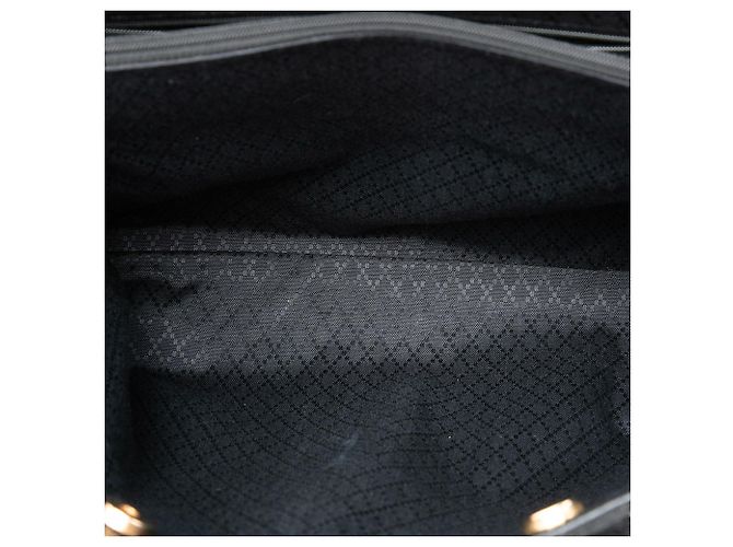Bamboo Borsa Satchel Gucci in camoscio nero con bambù - vista 4