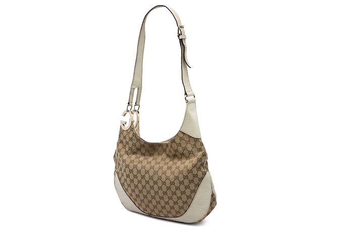 Borsa a tracolla Gucci GG Canvas Charlotte Beige - vista 2