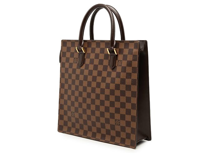 Borsa Tote Louis Vuitton Damier Ebene Venice Sac Plat Marrone - vista 2