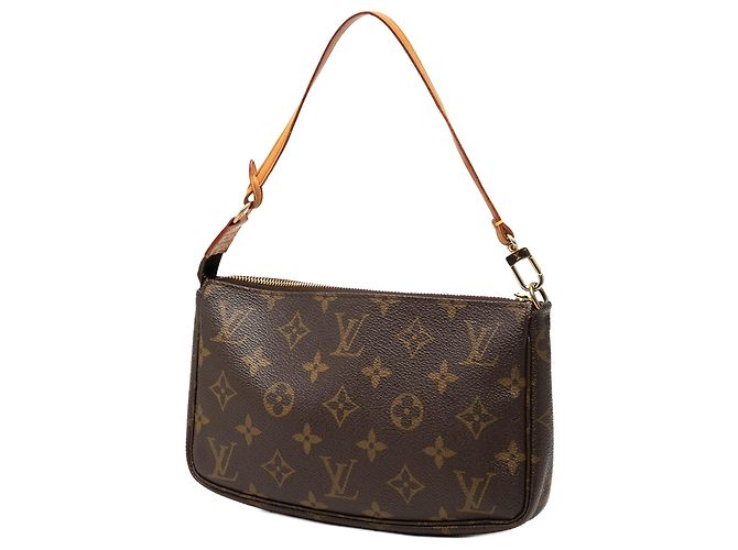 Louis Vuitton Monogram Pochette Accessoires Schultertasche Braun - Ansicht 2