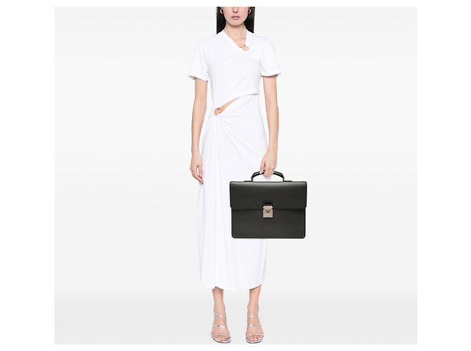Borsa Business Louis Vuitton Taiga Laguito Nera Nero - vista 6