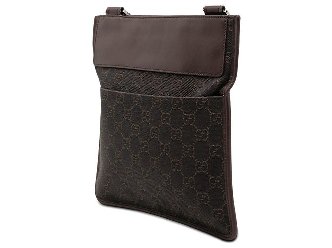 Borsa a tracolla Gucci GG Denim marrone - vista 2