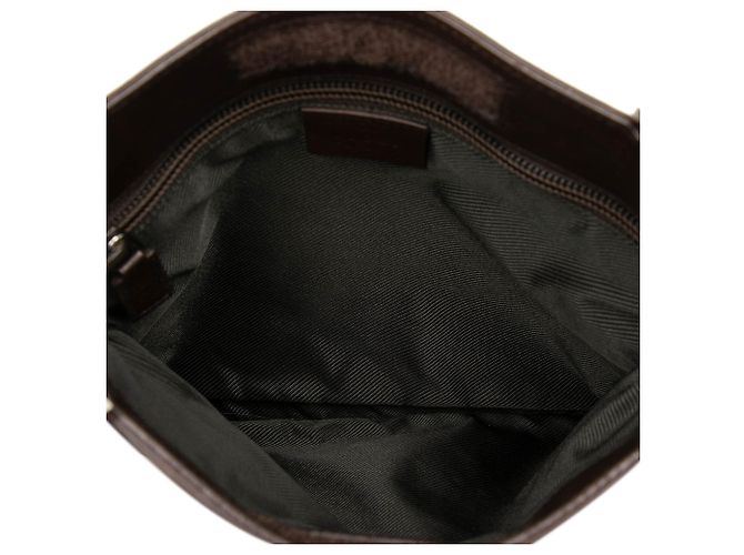 Borsa a tracolla Gucci GG Denim marrone - vista 4