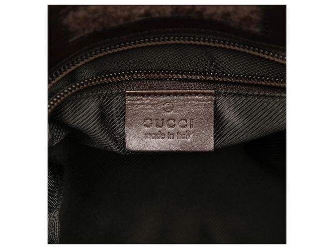 Borsa a tracolla Gucci GG Denim marrone - vista 5