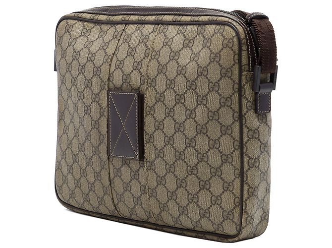 Borsa a tracolla Gucci GG Supreme Interlocking G beige - vista 2