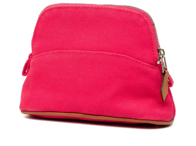 Hermès Mini Mini Canvas Bolide Case Etui Rosa Pink - Ansicht 2