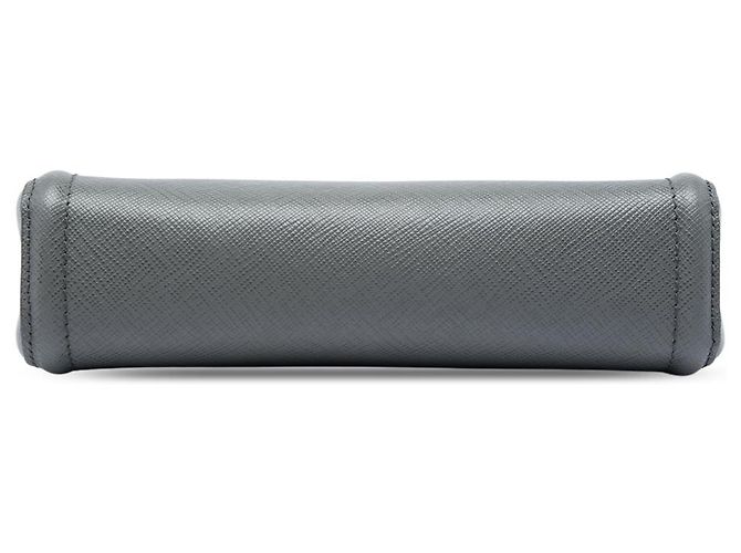 Borsa a tracolla Prada Saffiano Lux Pochette Grigia Grigio - vista 3