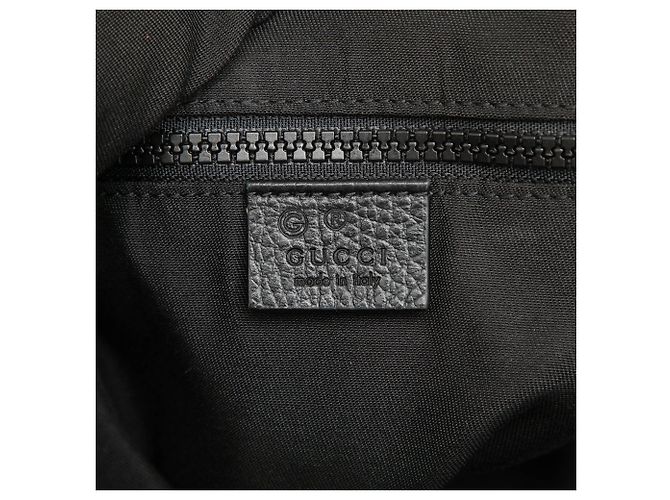 Sac Duffle Gucci XL GG en nylon noir avec bande Web - vue 5