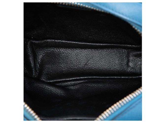 Borsa Camera Prada Studded Saffiano Blu - vista 4