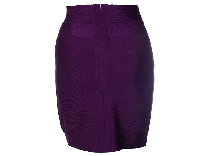 Herve Leger, gonna bodycon viola Porpora - vista 3