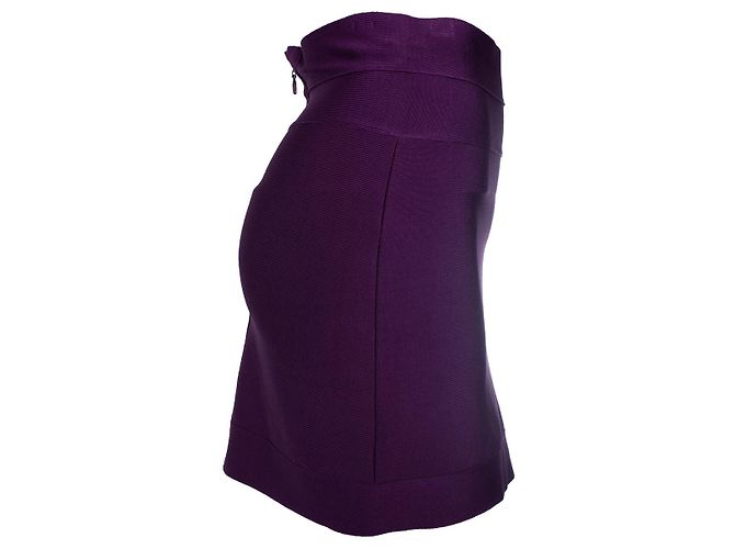 Herve Leger, gonna bodycon viola Porpora - vista 4