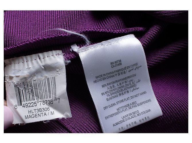 Herve Leger, gonna bodycon viola Porpora - vista 5