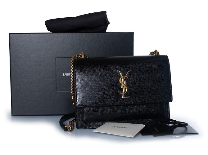 Saint Laurent, mala monogram sunset medium Preto - vista 2