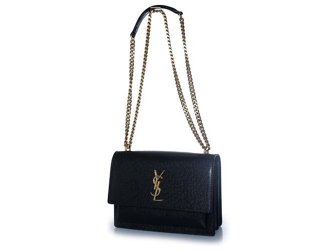 Saint Laurent, mala monogram sunset medium Preto - vista 3
