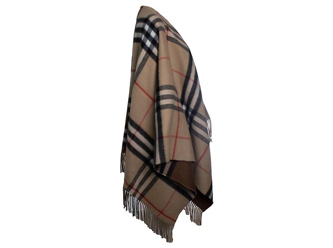 Burberry, Kaschmir-Poncho mit Karomuster Braun - Ansicht 2
