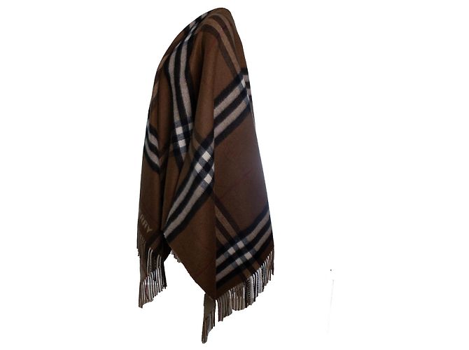 Burberry, Kaschmir-Poncho mit Karomuster Braun - Ansicht 4
