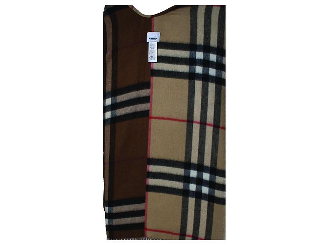 Burberry, Kaschmir-Poncho mit Karomuster Braun - Ansicht 6