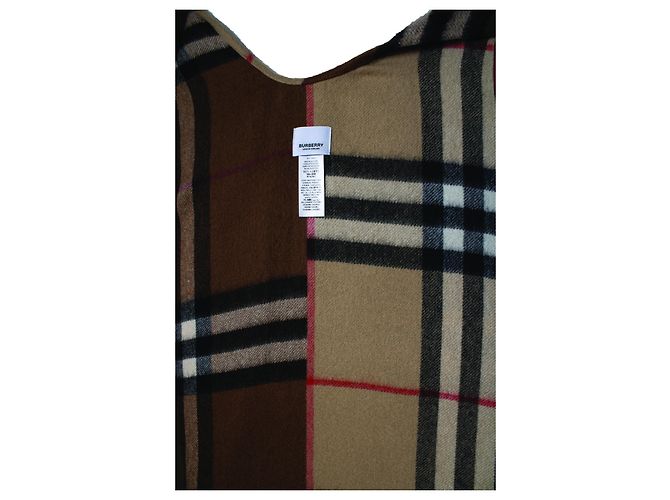 Burberry, Kaschmir-Poncho mit Karomuster Braun - Ansicht 7