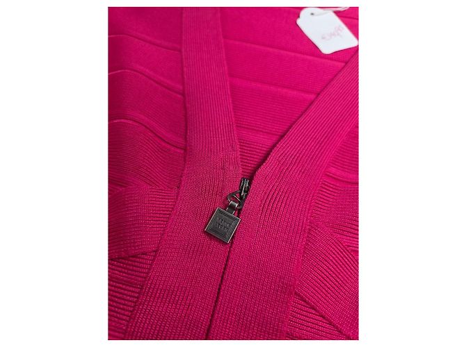 Herve Leger Hervé Léger Bandage Kleid Fuchsia Creme Fuschia - Ansicht 3