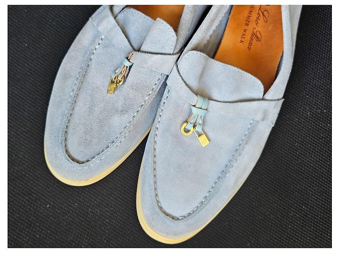 Loro Piana Summer Walk Mocassini Blu chiaro - vista 12