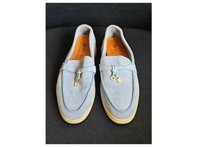Loro Piana Summer Walk Mocassini Blu chiaro - vista 3