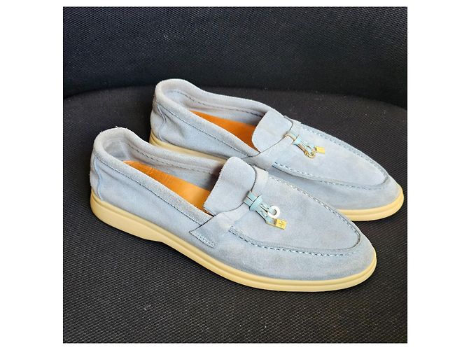 Loro Piana Summer Walk Mocassini Blu chiaro - vista 5