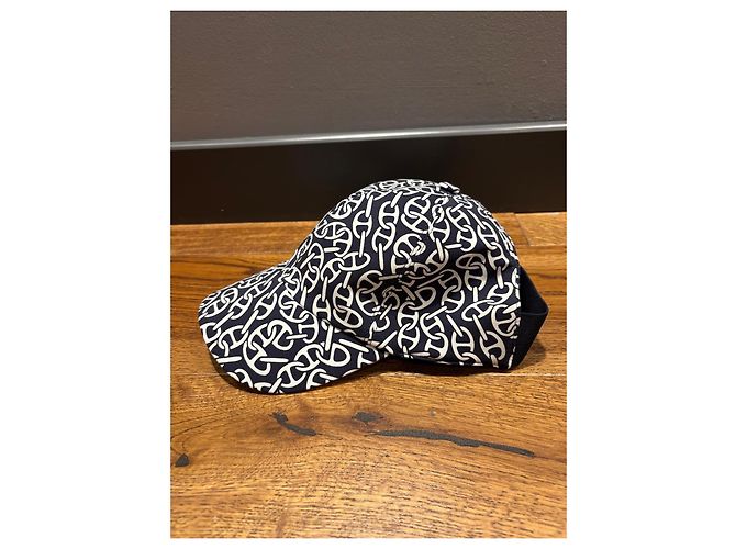 Cappellino Hermès Chaine d'Ancre Blu Navy e Bianco - vista 10