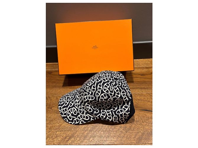 Cappellino Hermès Chaine d'Ancre Blu Navy e Bianco - vista 6