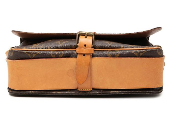 Borsa a tracolla Louis Vuitton Monogram Cartouchiere GM Marrone Monogramma - vista 3
