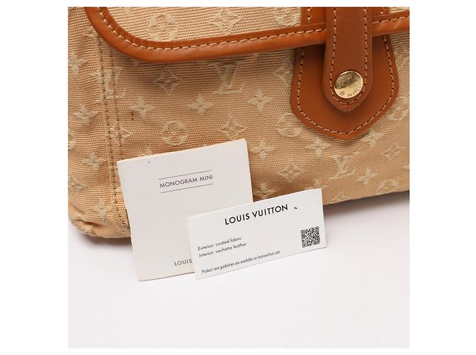 Louis Vuitton Sac Mary Kate Mini Monogram Lin Handbag in Beige x Brown M92505 - vista 13