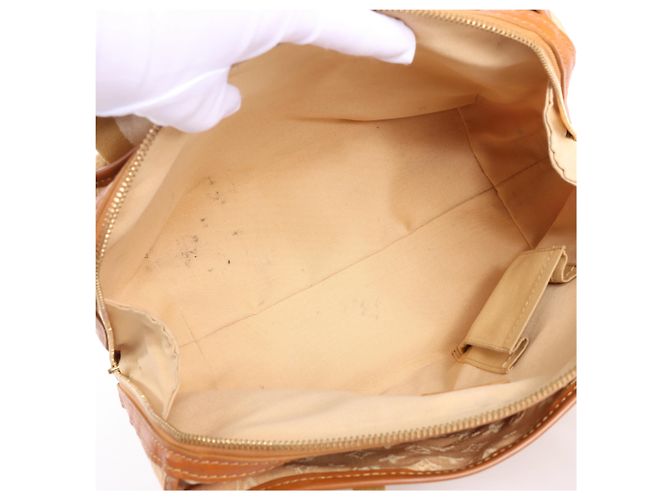 Louis Vuitton Sac Mary Kate Mini Monogram Lin Handbag in Beige x Brown M92505 - vista 15