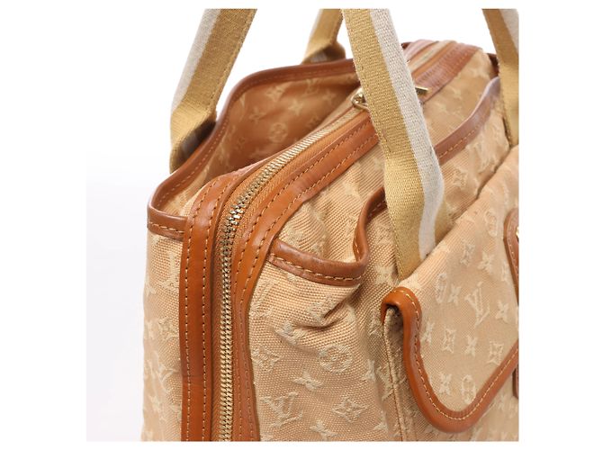 Louis Vuitton Sac Mary Kate Mini Monogram Lin Handbag in Beige x Brown M92505 - vista 5