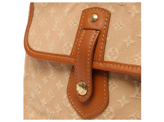 Louis Vuitton Sac Mary Kate Mini Monogram Lin Handbag in Beige x Brown M92505 - vista 6