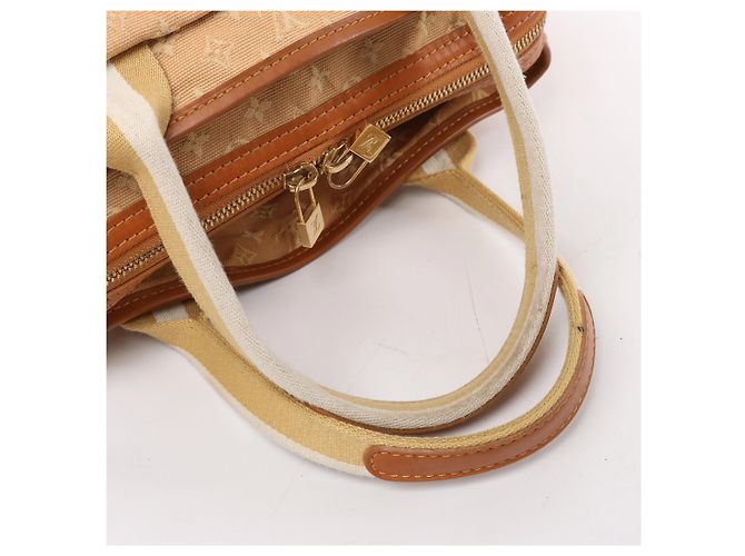 Louis Vuitton Sac Mary Kate Mini Monogram Lin Handbag in Beige x Brown M92505 - vista 7