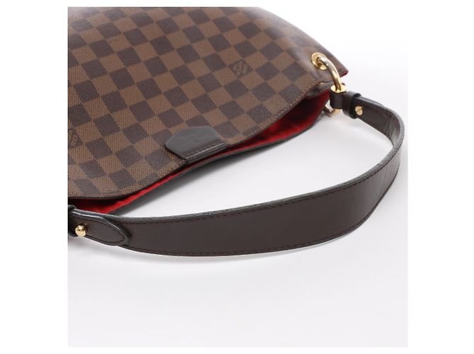 Borsa a tracolla Louis Vuitton Graceful PM Damier Ebene in marrone N44044 Rosso - vista 11