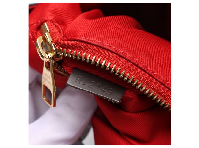 Borsa a tracolla Louis Vuitton Graceful PM Damier Ebene in marrone N44044 Rosso - vista 13