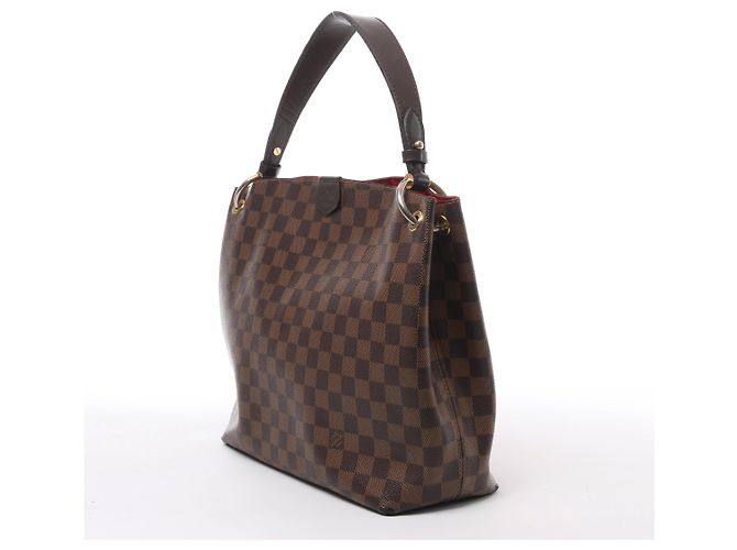 Borsa a tracolla Louis Vuitton Graceful PM Damier Ebene in marrone N44044 Rosso - vista 2