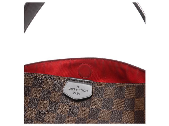 Borsa a tracolla Louis Vuitton Graceful PM Damier Ebene in marrone N44044 Rosso - vista 6