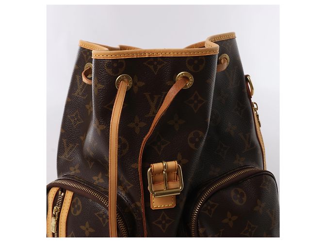 Montsouris Louis Vuitton Sac à Dos Bosphore Monogram Canvas Backpack in Brown M40107 Marrone - vista 9