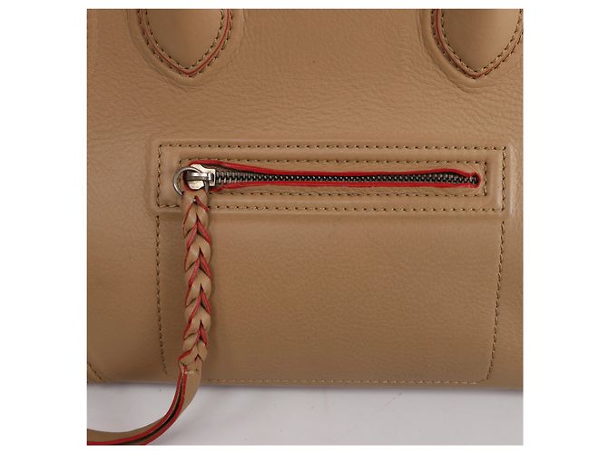 Céline Borsa a mano Celine Luggage Phantom in pelle Beige x Red - vista 7