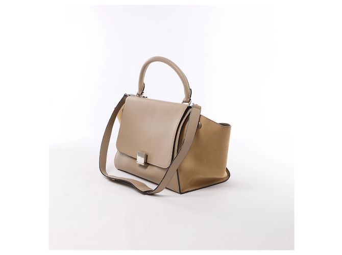 Céline Borsa a mano 2Way Celine Trapeze in pelle Beige - vista 2