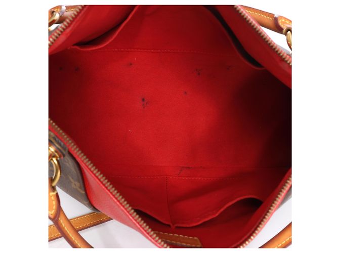 Borsa a mano 2Way Louis Vuitton V Tote MM Monogram Canvas in Brown x Red M43957 Rosso - vista 12