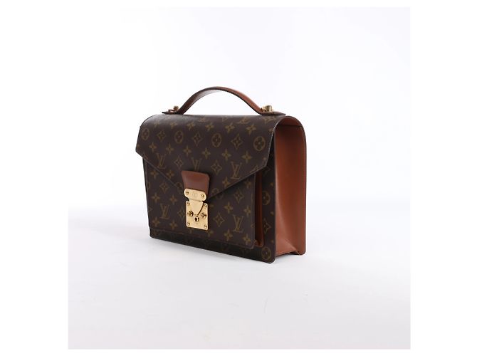 Borsa a mano Louis Vuitton Monceau Monogram Canvas in marrone M51185 - vista 2
