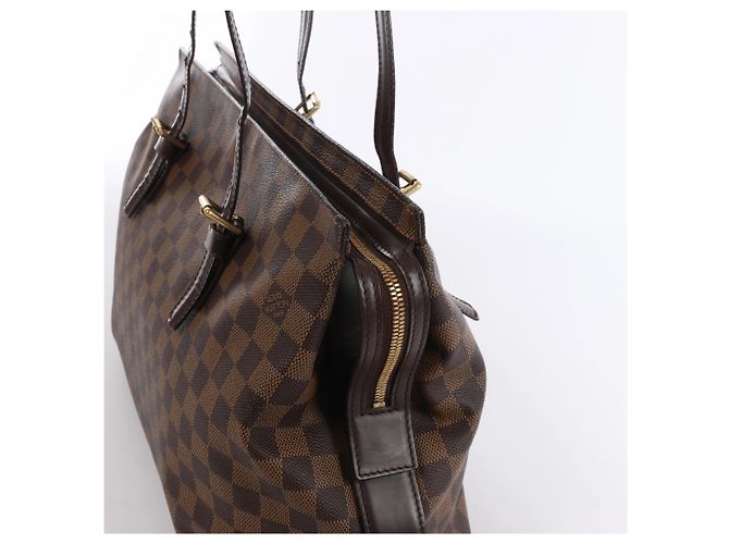 Borsa a tracolla Louis Vuitton Chelsea Damier Ebene in marrone N51119 Rosso - vista 4