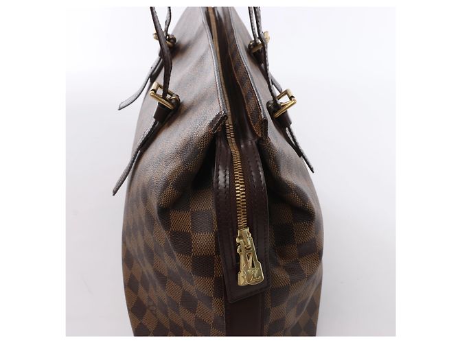 Borsa a tracolla Louis Vuitton Chelsea Damier Ebene in marrone N51119 Rosso - vista 5