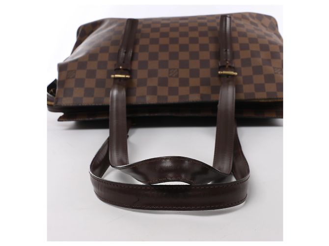 Borsa a tracolla Louis Vuitton Chelsea Damier Ebene in marrone N51119 Rosso - vista 7